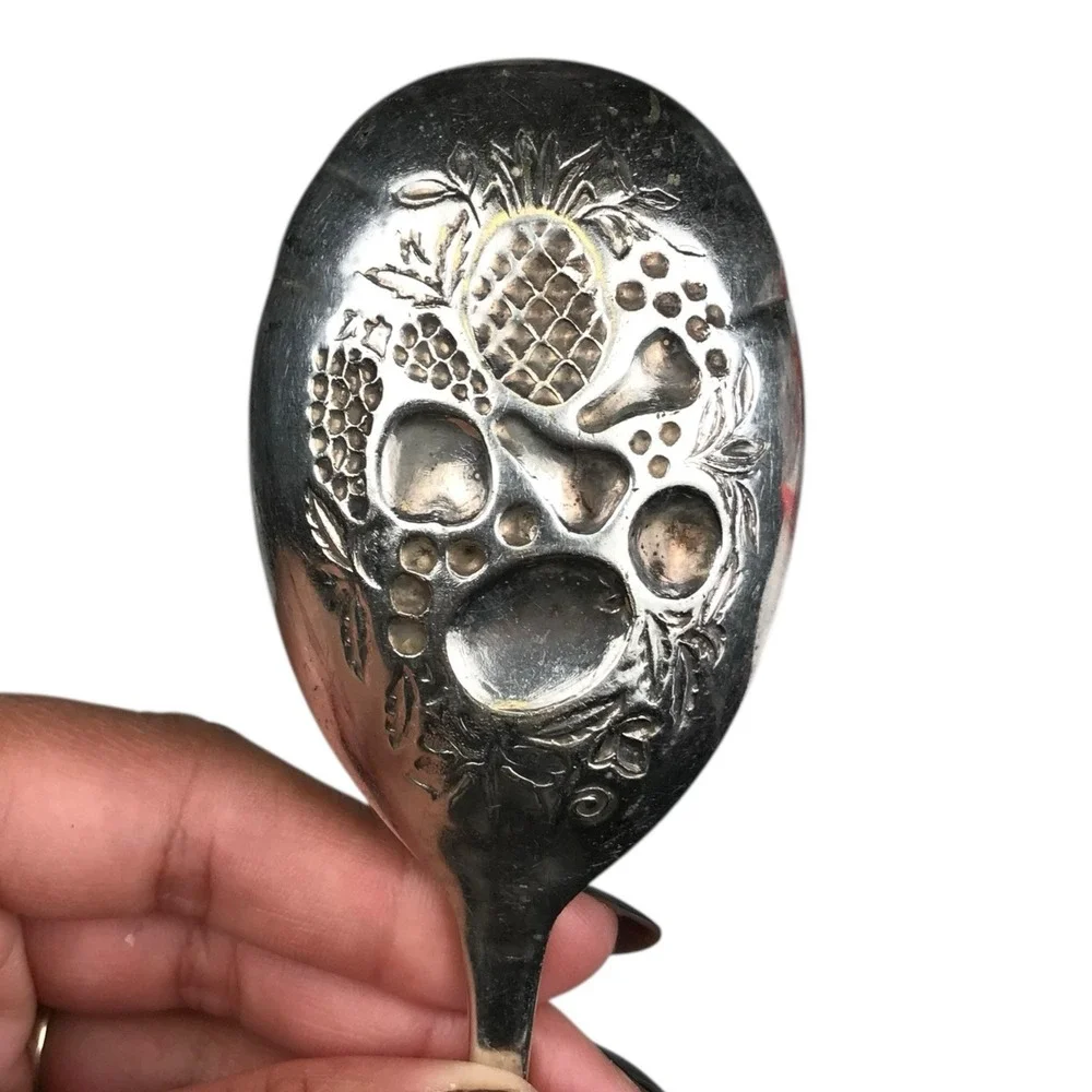 Berry‎ Salad Serving Spoon Set of 2 Silverplate Kings Pattern Sheffield England